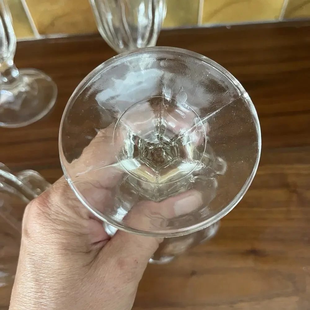 Vintage Tulip Ice Cream Sundae Sherbet Glasses 4-Piece Set
